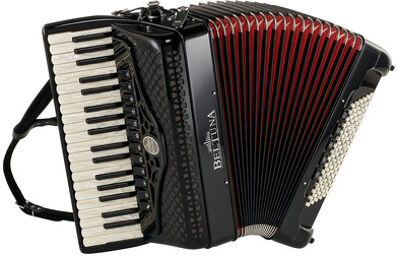 Studio IV 96 P Luxe Black Noir avec soufflet rouge