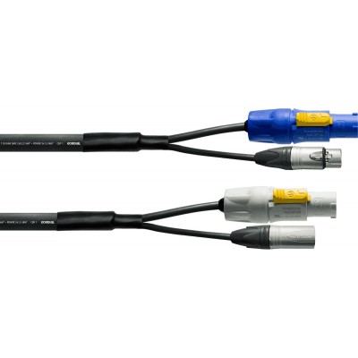 Câble DMX XLR 3 Points + Powercon 10 M