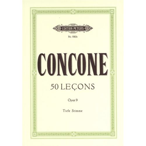 Concone Giuseppe - 50 Lecons Op 9 - Low Voice And Piano (par 10 Minimum)