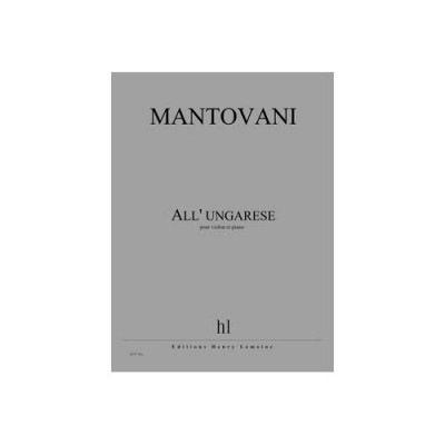 Mantovani - All'ungarese - Violon et Piano