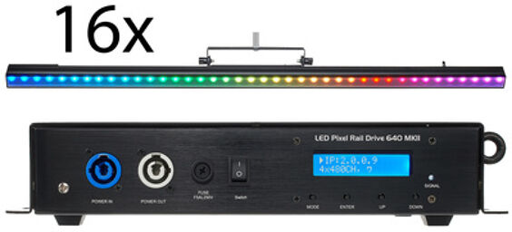 LED Pixel Rail 40 RGB Bundle Noir