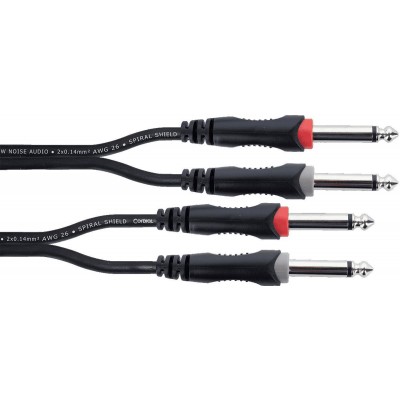 Câble Audio Double Jacks Mono 3 M