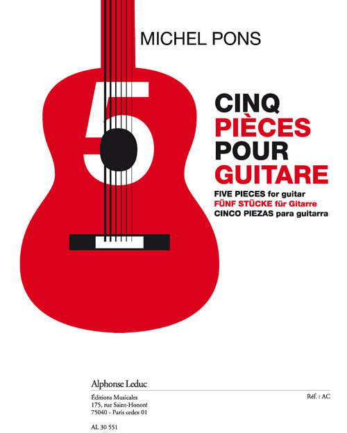 Cinq pièces (11'30'') pour guitare