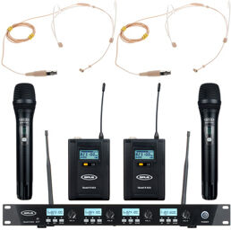Quad R/2H/2B 2 Headmike D 823 Noir mat