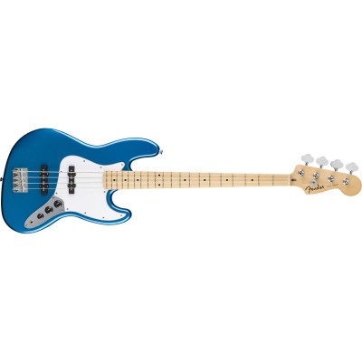 Standard Jazz Bass MN White Pickguard Aqua Marine Metallic