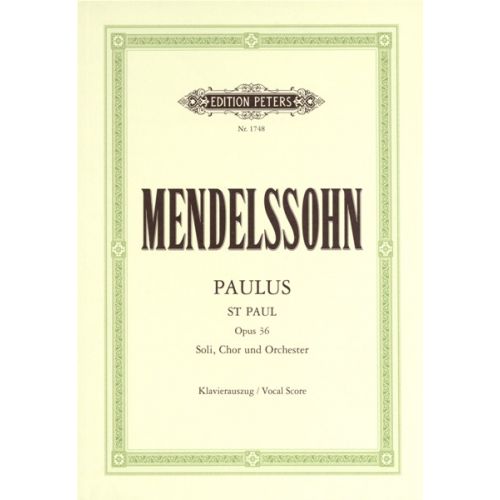 Mendelssohn Felix - ST. Paul - Mixed Choir (par 10 Minimum)