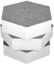 Hexagon Melamine Grey 75 Gris foncé