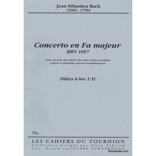 J.S. - Concerto En Fa Majeur, Bwv 1057 - Conducteur