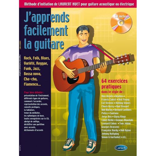 Huet Laurent - J'apprends Facilement La Guitare (version Poche) + CD Debutant
