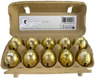 Egg Shaker Set 10 pcs Gold