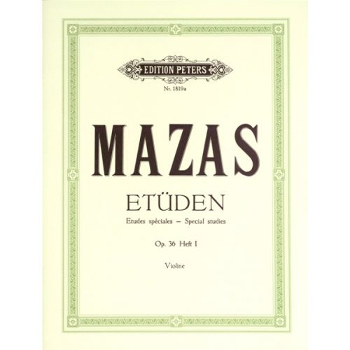 Mazas JACQUES-fereol - Studies Op.36 Vol.1: 'etudes Speciales' - Violin