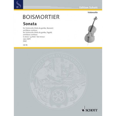 Boismortier - Sonata Op. 26 - Violoncelle (Bassoon, Alto Da Gamba) Et Basso Continuo