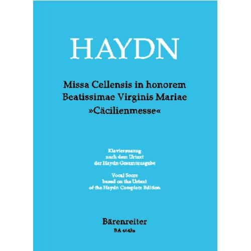 Haydn J. - Missa Cellensis Hob.Xxii:5, In Honorem Beatissimae Virginis Mariae Cacilienmesse