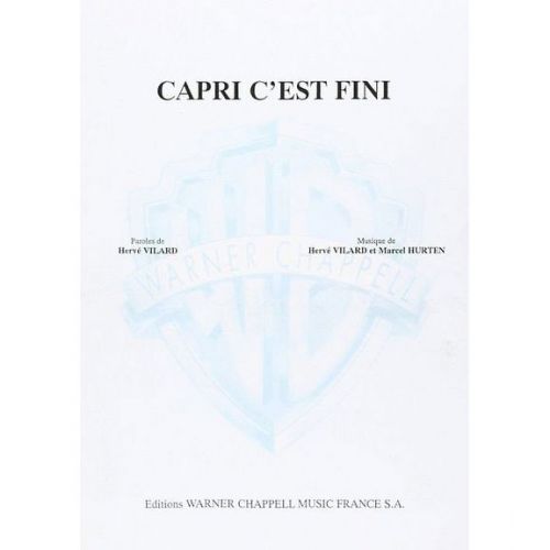 TAGLIB PARTITION VARIETE - VILARD HERVE - CAPRI C'EST FINI - PIANO, CHANT