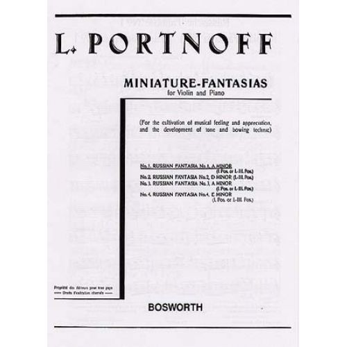 Portnoff - Russian Fasia N°1 A Minor - Violin,Piano