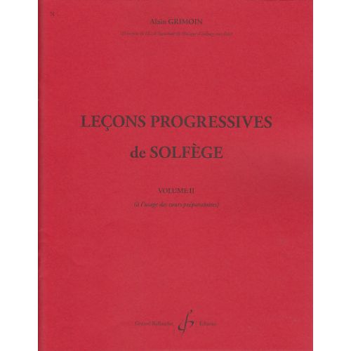 Grimoin Alain - 30 Lecons Progressives De Solfege Vol.2