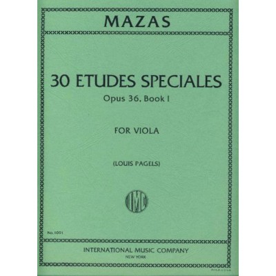 Mazas J. F. - 30 Etudes Speciales Book 1 Op.36 - Alto
