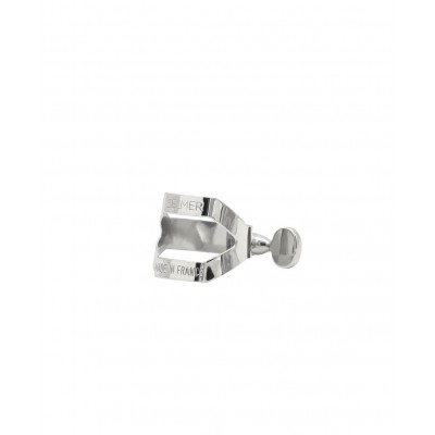 Ligature Sax Soprano Argentée (Bec Ébonite)