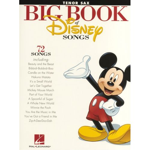 The Big Book Of Disney Songs Instrumental Folio Ténor Saxophone - Ténor Saxophone