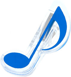 Music Clip Eight Note Blue bleu