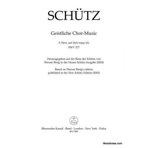 Schutz H. - Herr, Auf Dich Traue Ich Swv 377
