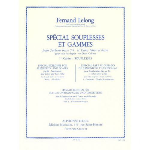 LELONG F. - SPECIAL SOUPLESSES ET GAMMES VOL.1 - TUBA