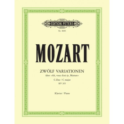 MOZART WOLFGANG AMADEUS - 12 VARIATIONS K265 ON 'AH! VOUS DIRAI-JE, MAMAN' - PIANO
