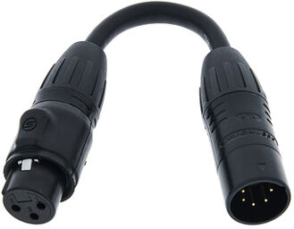 DMX 3-pin F to 5-pin M IP65