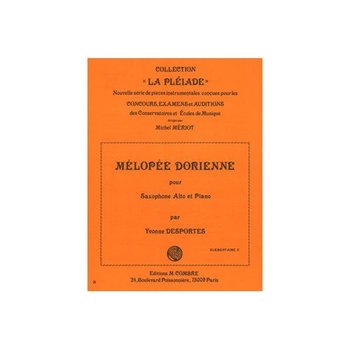 Desportes - Mélopée Dorienne - Saxophone et Piano