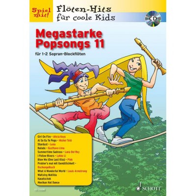 Mégastarke Popsongs Vol. 11 - 1-2 Soprano Flute A Bec