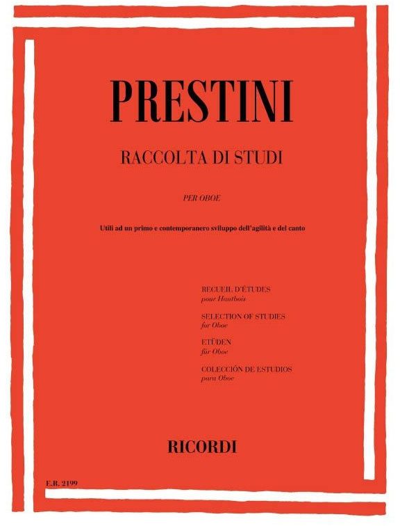 Raccolta di studi per oboe utili ad un primo e