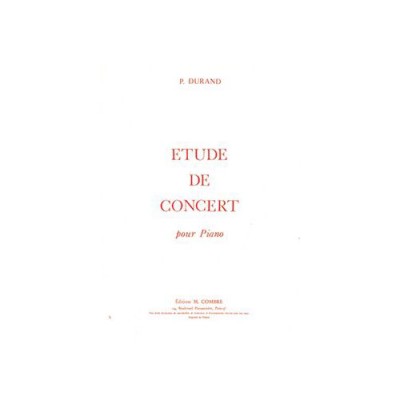 Durand - Etude De Concert - Piano