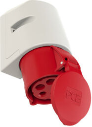 125-6 Wall Socket 32A 5pol Red