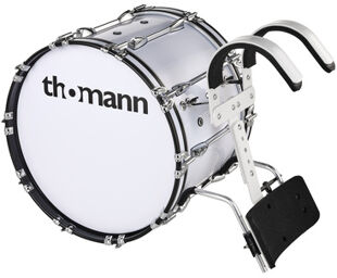 BD2014 Marching Bass Drum Blanc