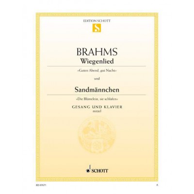 Brahms - Wiegenlied / Sandmännchen - Medium Voice et Piano