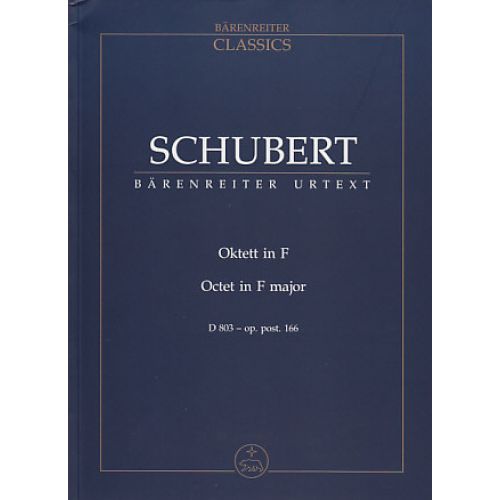 Schubert F. - Oktett In F-dur D 803 - Conducteur De Poche