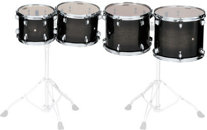 Mid ConcertTom Set CCLT4M-TPB Transparent Black Burst