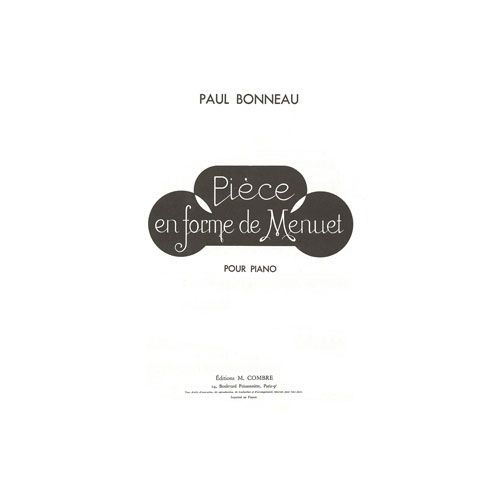 Bonneau - Pièce En Forme De Menuet - Piano