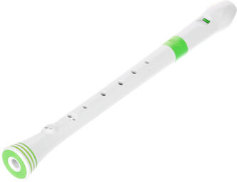 Soprano Recorder White-Green Blanc