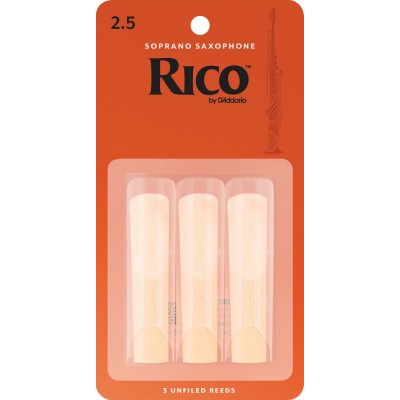 RIA0325 - Anches Rico Saxophone Soprano Force 2.5 Pack De 3