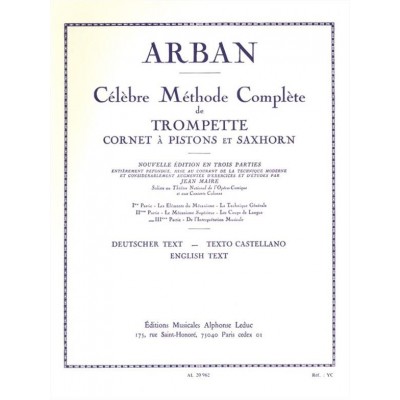 Arban JEAN-baptiste - Celebre Methode Complete Pour Trompette Volume 3