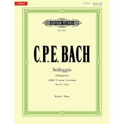 BACH C.P.E. - SOLFEGGIO (SOLFEGGIETTO) C-MOLL Wq 117/2 / H220 - PIANO
