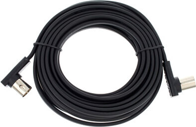 Flat MIDI Cable 500cm Black noir