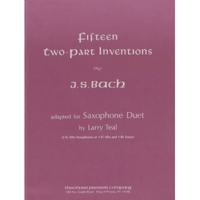 Bach J. S. - 15 TWO-part Inventions - 2 Saxophones