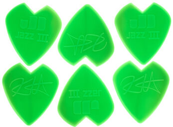 Kirk Hammett Jazz Picks 6 Pack Vert