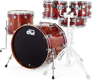 Exotic Giant Quilted Sapele Anniversary Amber to Candy Red Burst over Giant Quilted Sapele