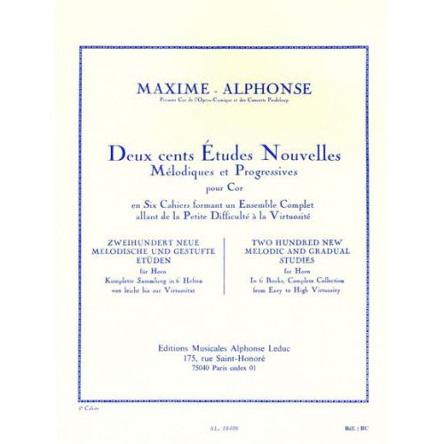 MAXIME-alphonse - 200 Etudes Nouvelles Vol.5 - Cor