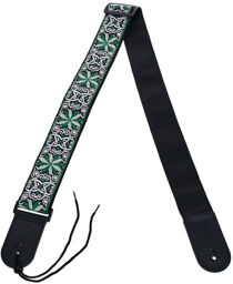 Guitar Strap Ret. Jacqu. Green Jacquard Green