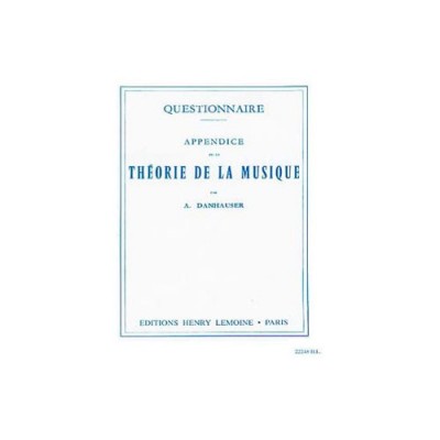 Danhauser - Questionnaire - Théorie Musicale