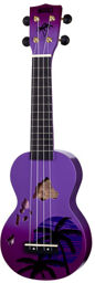 Hawaii Purple Ukulele Lilas avec graphisme Hawaï